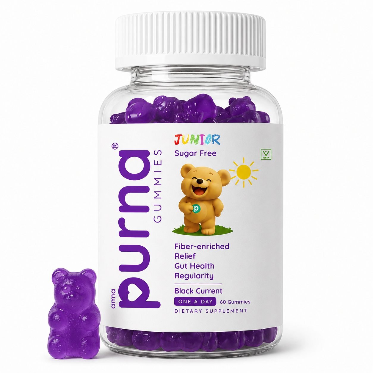 Gut Health — Purna Junior 60 gummies, photo 1