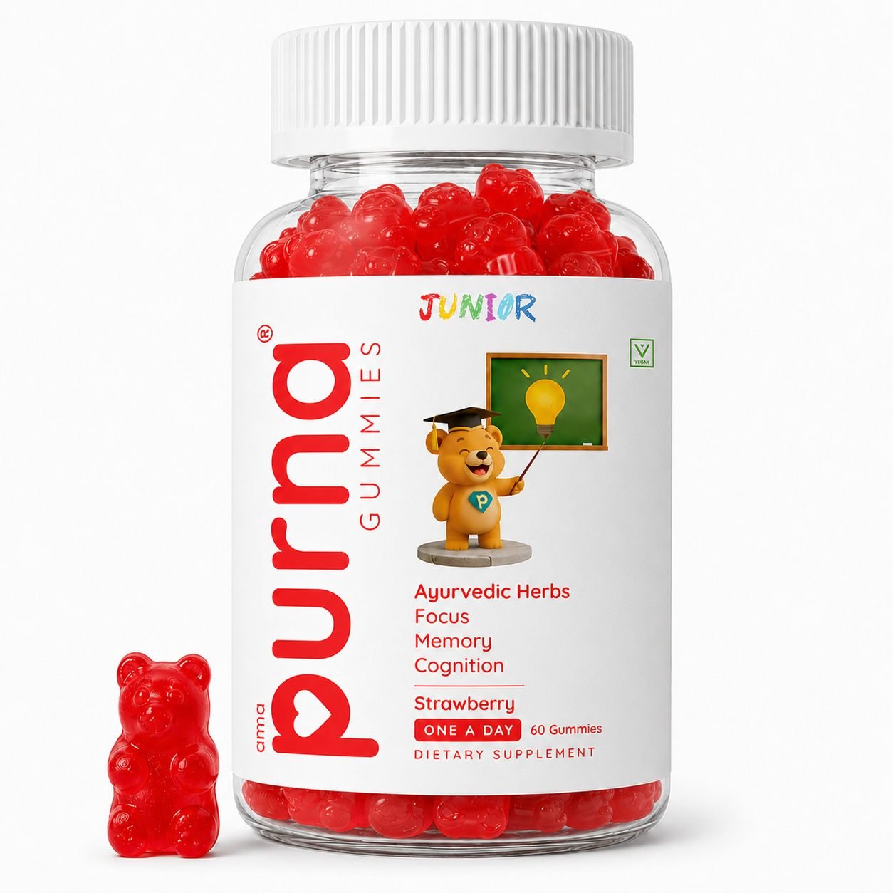 Brain Booster — Purna Junior 60 gummies, photo 1