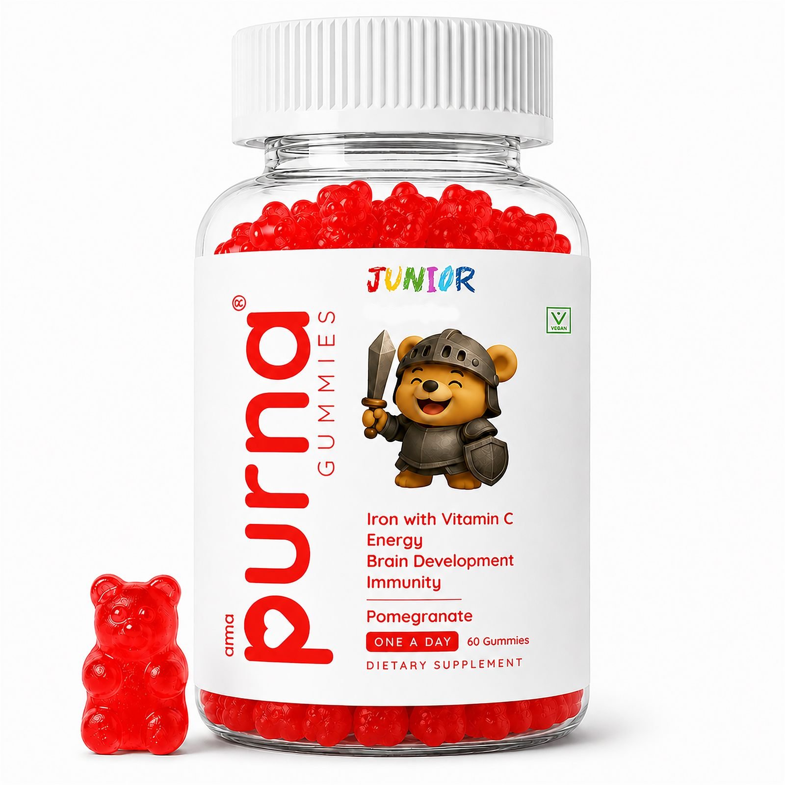 Iron — Purna Junior 60 gummies, photo 1
