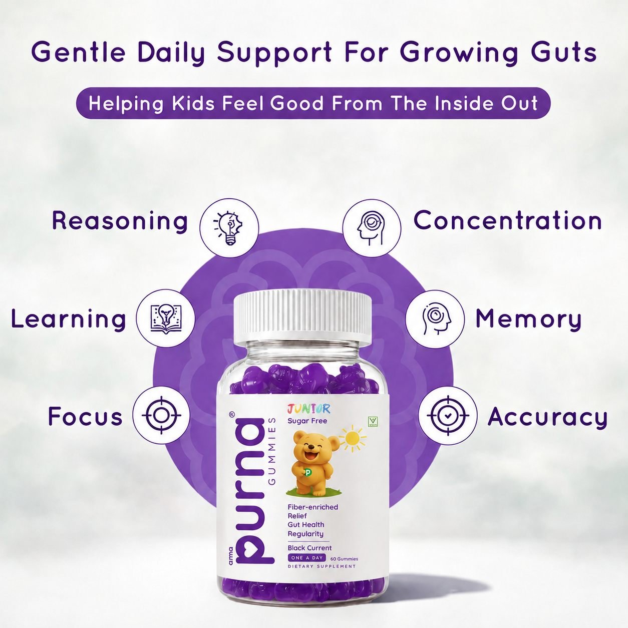 Gut Health — Purna Junior 60 gummies, photo 3