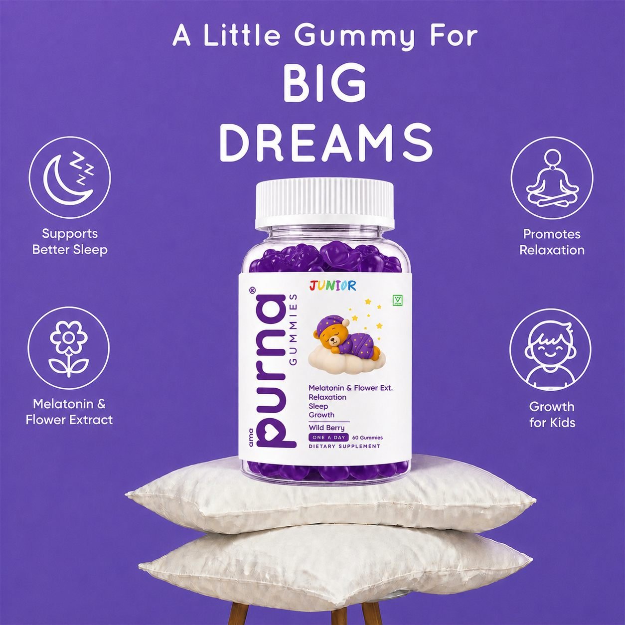 Sleep Support — Purna Junior 60 gummies, photo 3