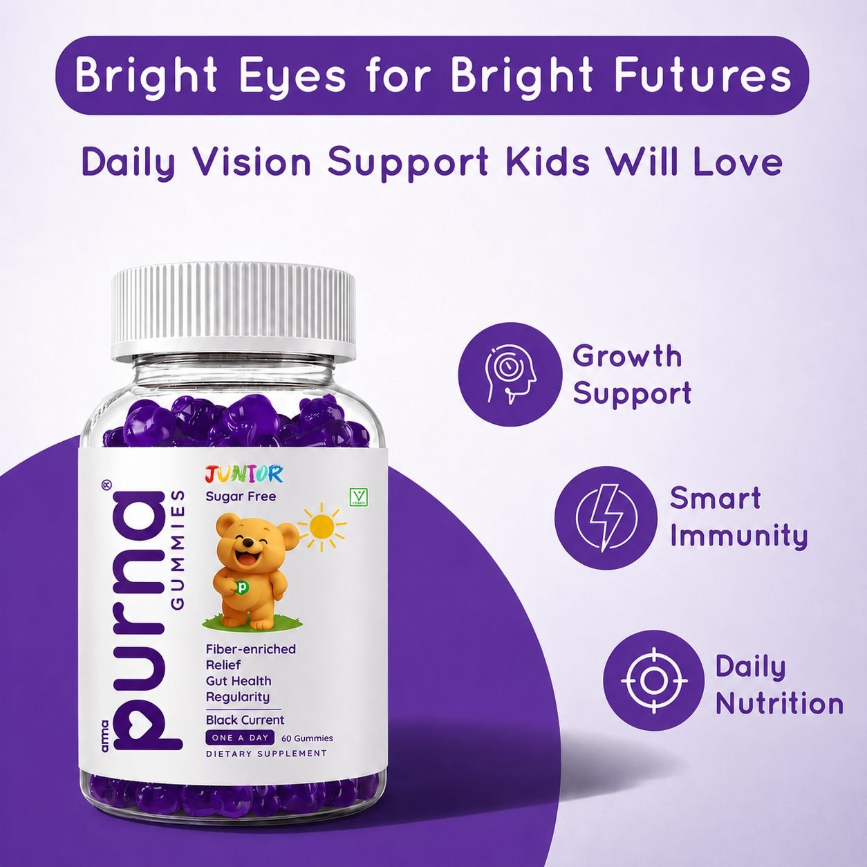 Gut Health — Purna Junior 60 gummies, photo 4