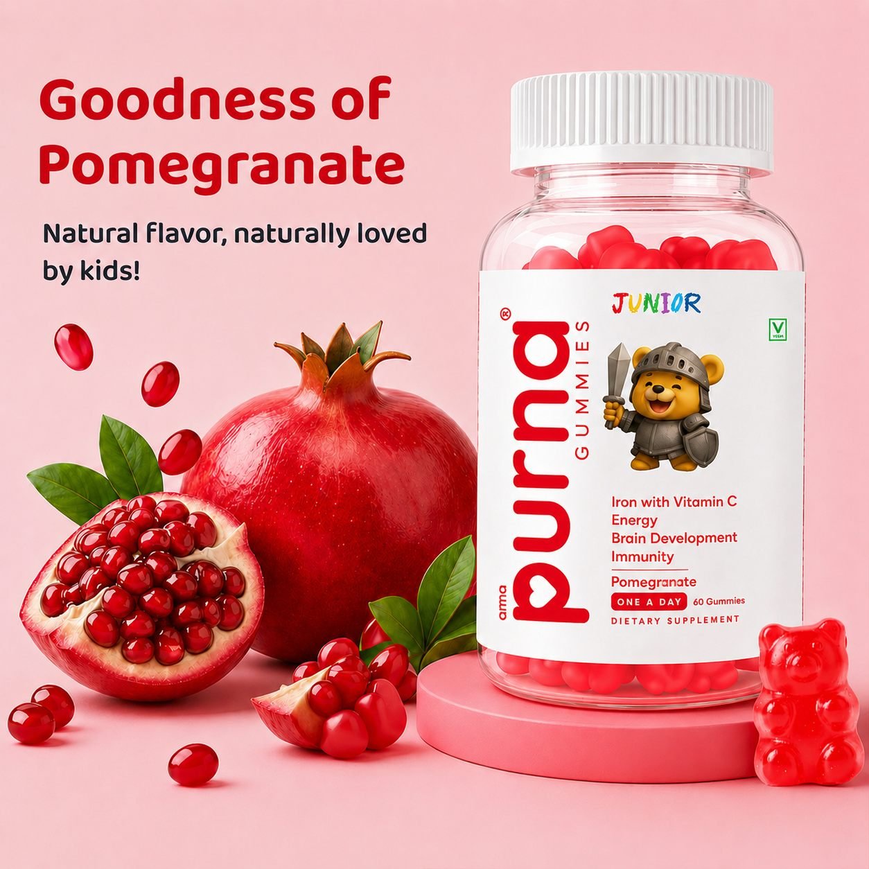 Iron — Purna Junior 60 gummies, photo 4