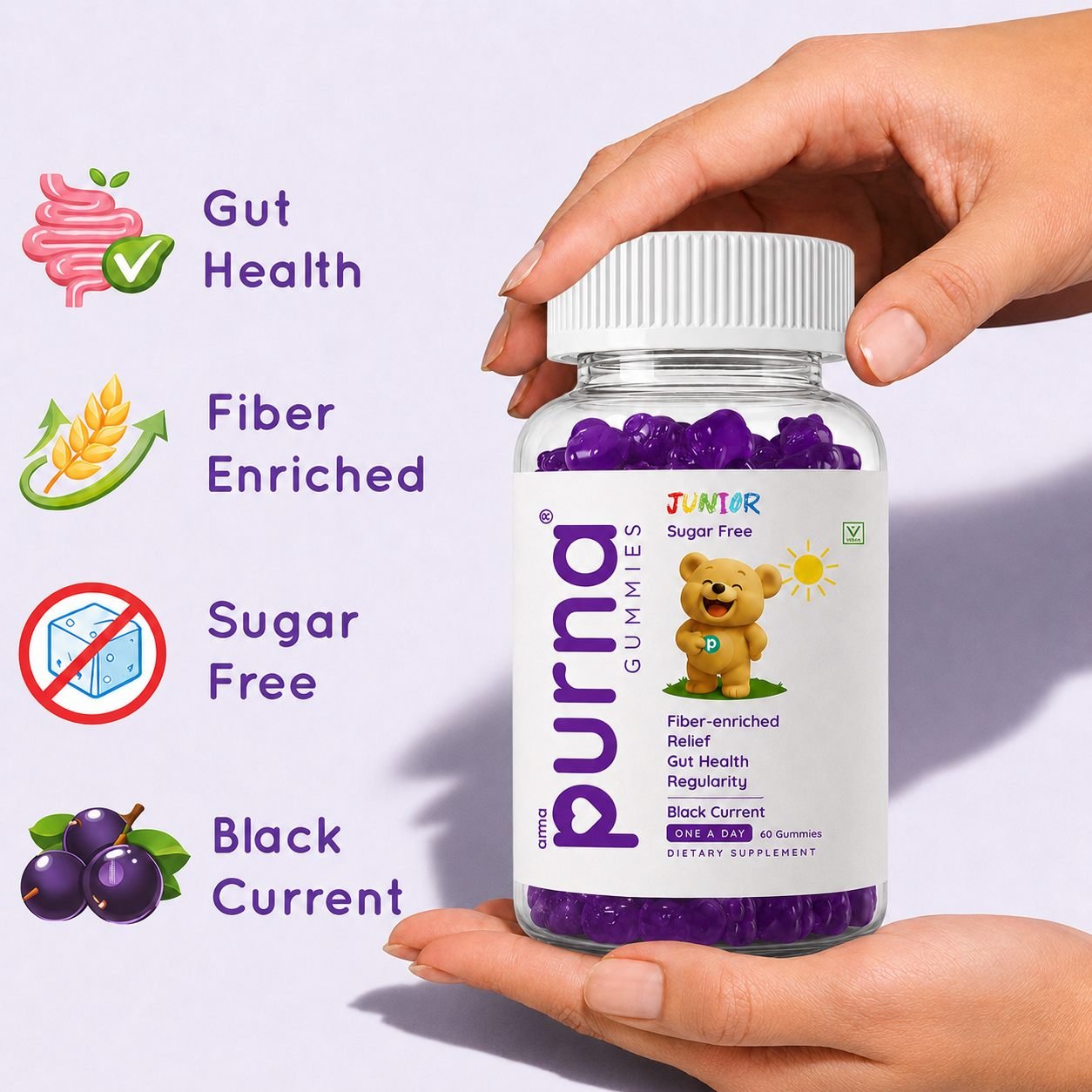 Gut Health — Purna Junior 60 gummies, photo 5