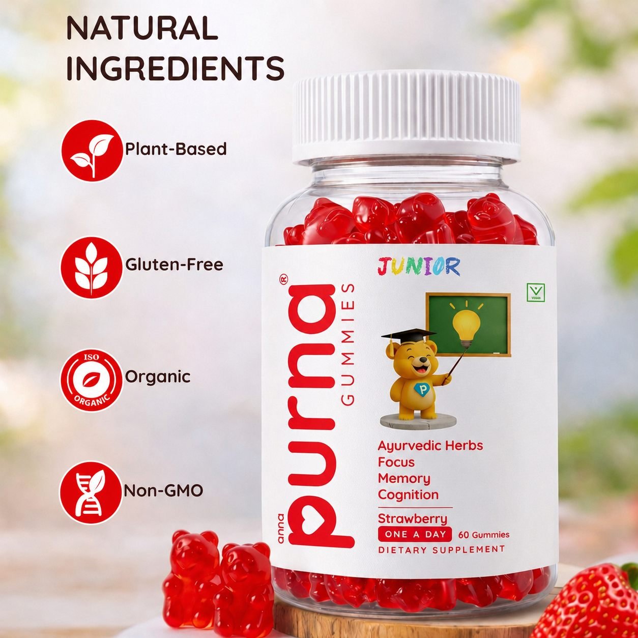 Brain Booster — Purna Junior 60 gummies, photo 5