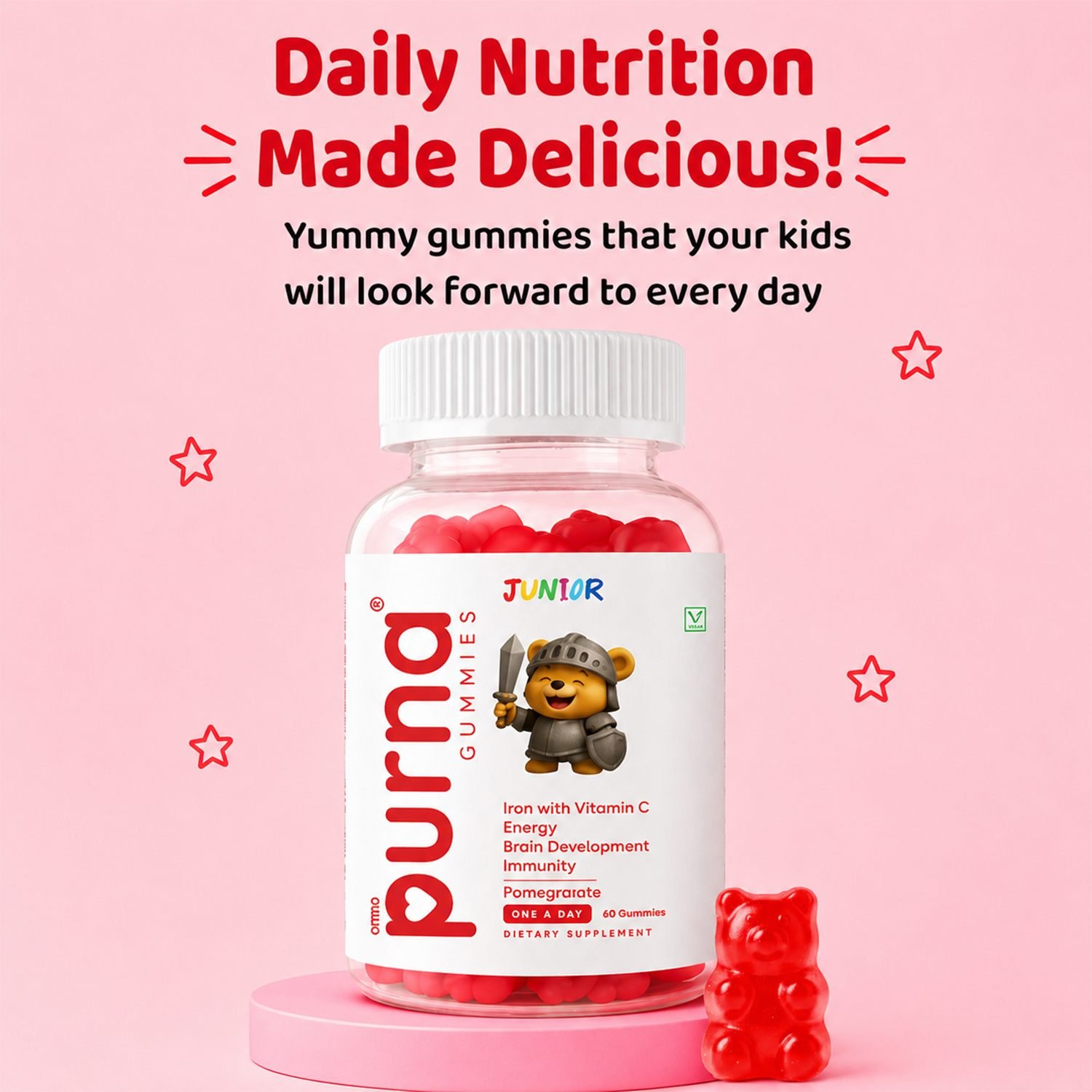 Iron — Purna Junior 60 gummies, photo 5